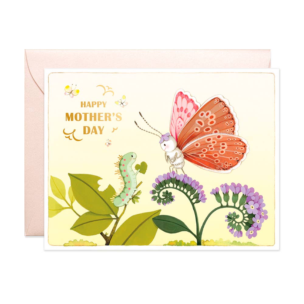 JooJoo Paper Greeting Card - Mother's Day Caterpillar