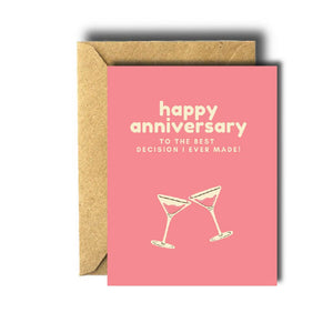 Bee Unique Greeting Card - Best Decision Anniversary