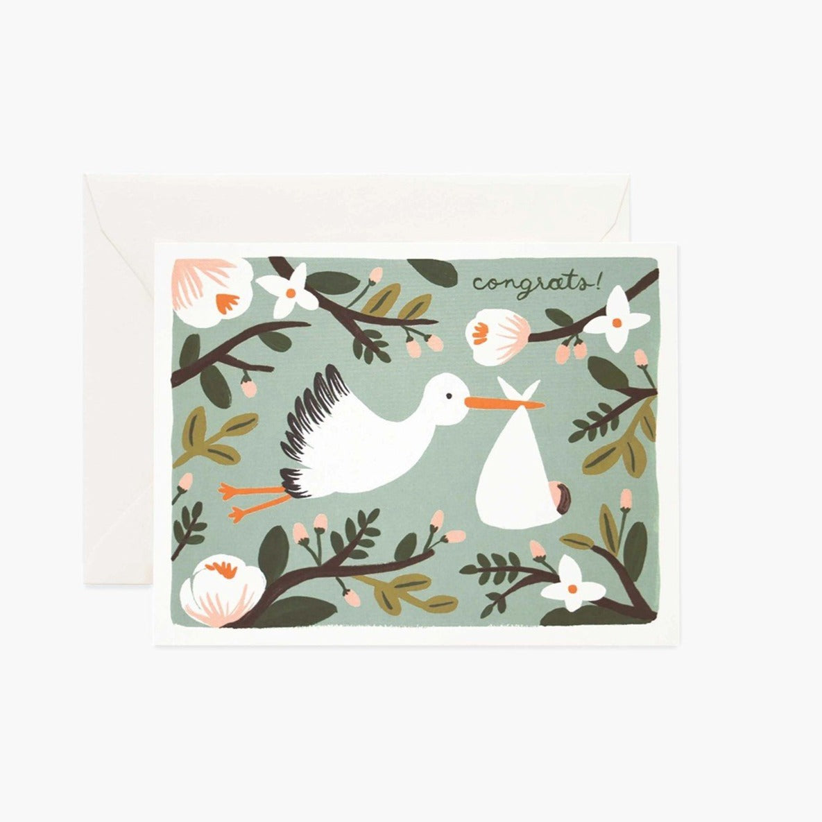 Rifle Paper Co. Greeting Card - Congrats Stork