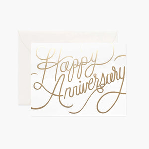 Rifle Paper Co. Greeting Card - Happy Anniversary Gold