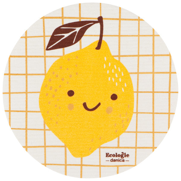 Swedish Dishcloth - Fruit Face Lemon