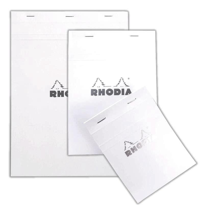 Rhodia Notepad Stapled N° 12 Lined - White