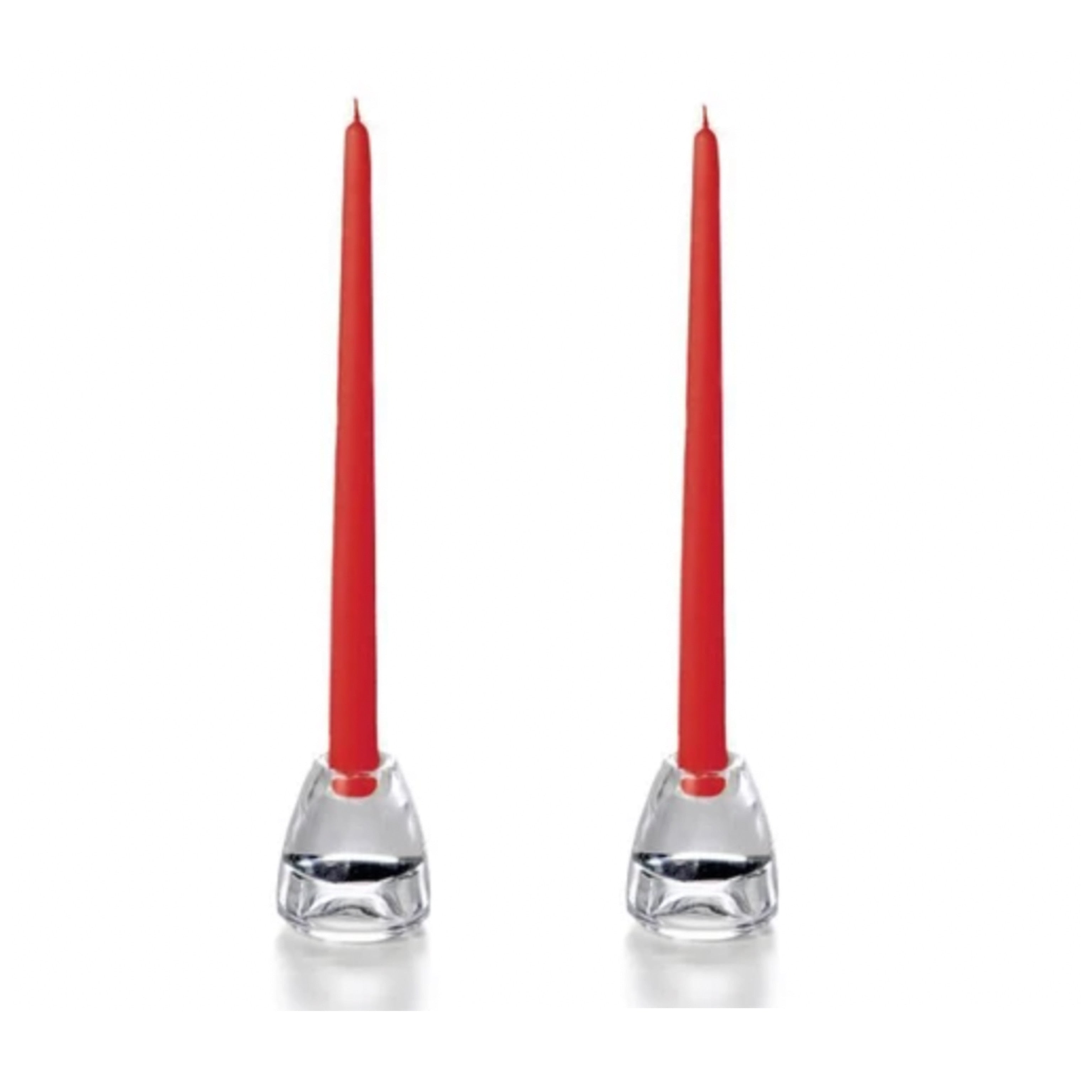Set of 12" Taper Candles - Ruby Red