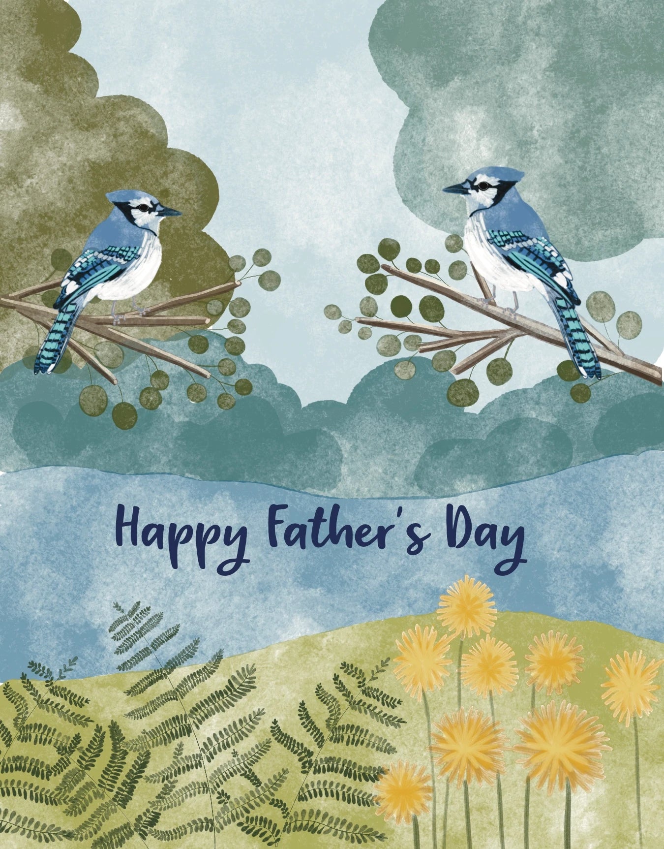 Poplar Paper Co. Greeting Card - Father's Day Blue Jays