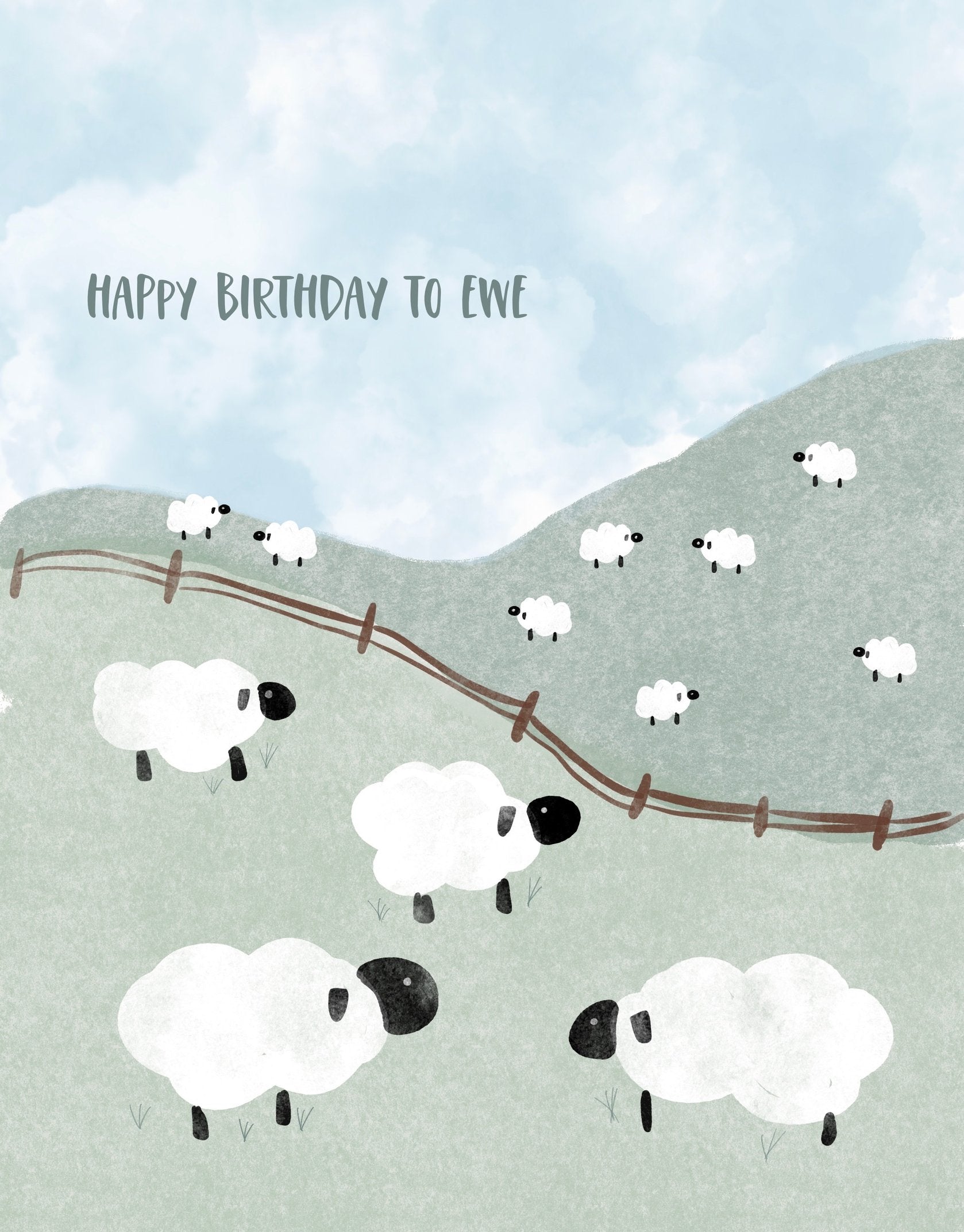 Poplar Paper Co. Greeting Card - Happy Birthday To Ewe
