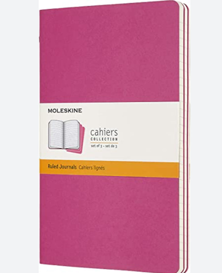 Moleskine Cahier 3 Pack Large Kinetic Pink - Lined