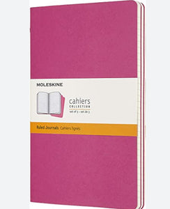 Moleskine Cahier 3 Pack Large Kinetic Pink - Lined