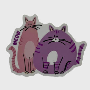 Sticker - Pink and Purple Cats