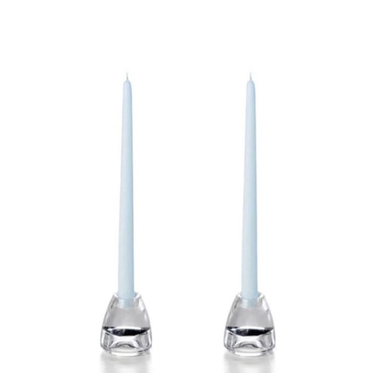 Set of 12" Taper Candles - Ice Blue