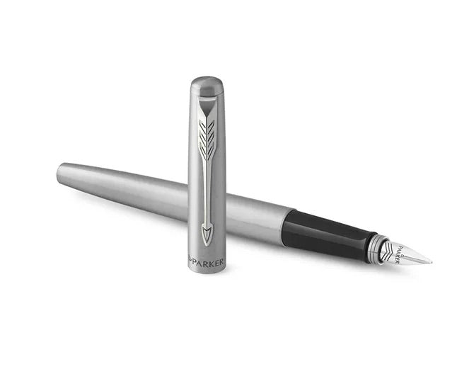 Parker Jotter Fountain Pen - Stainless Steel + Chrome Trim - Medium
