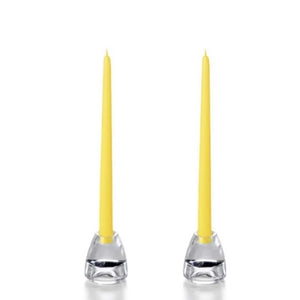 Set of 12" Taper Candles - Bright Yellow