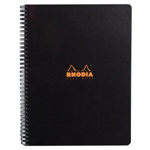 Rhodia Notebook Coiled A4 Lined - Black