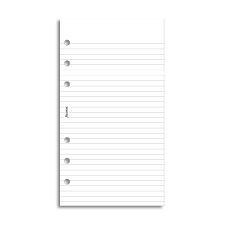 Filofax Refill - Personal Ruled Notepad - White