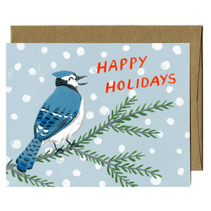 Kat Frick Miller Boxed Notes - Happy Holidays Bluejay