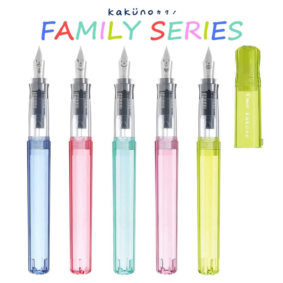 Pilot Fountain Pen Kakuno Family - Transparent Pink Girl - Fine
