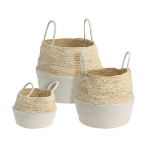 Rice Basket - White/Natural Large