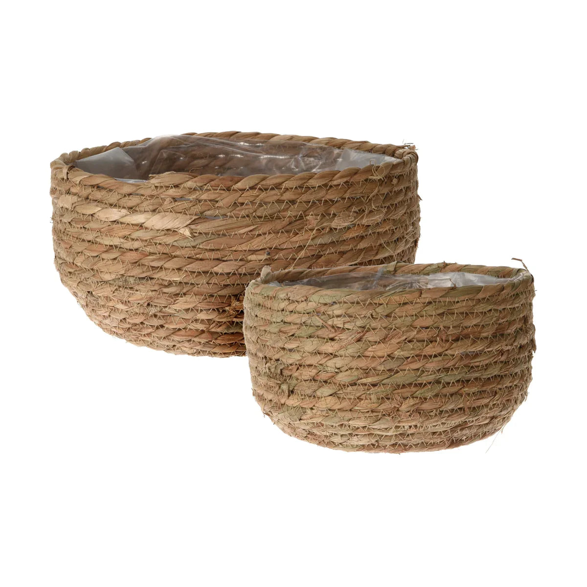 Cattail Leaf Planter - Willow/Rattan Small