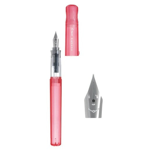 Pilot Fountain Pen Kakuno Family - Transparent Red Mama - Fine