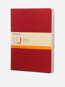 Moleskine Cahier 3 Pack Extra Large Cranberry Red - Lined