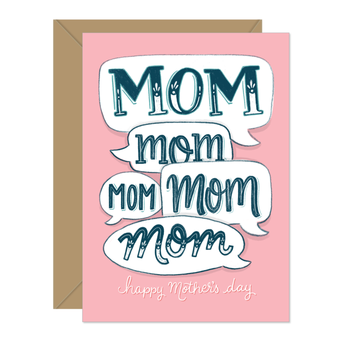 Hello Sweetie Design Greeting Card - Mom Mom Mom
