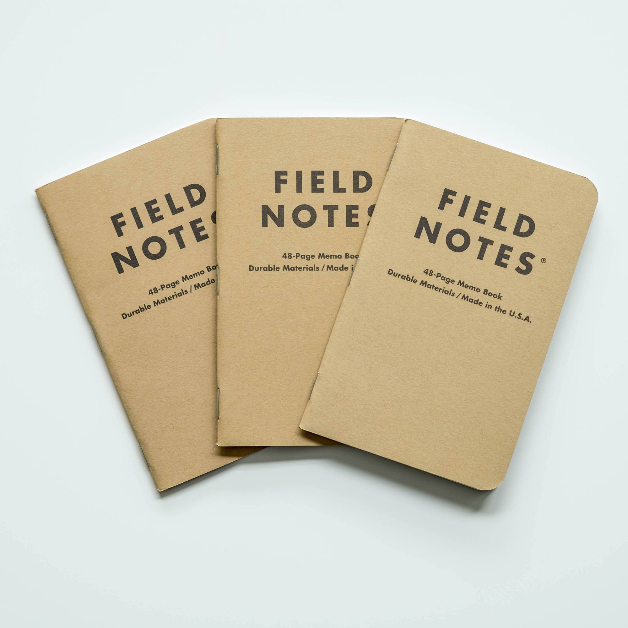 Field Notes Pocket Notebook Set - Kraft, Plain