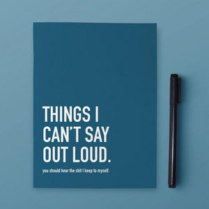 Classy Cards Notebook - Things I Can’t Say Out Loud