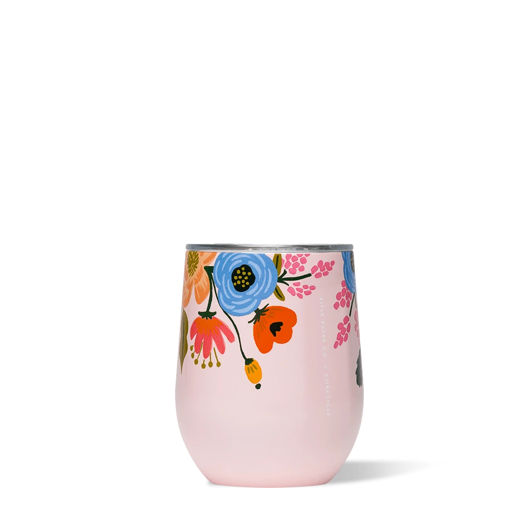 Corkcicle Travel Stemless Wine Cup - Rifle Paper Blush Lively Floral