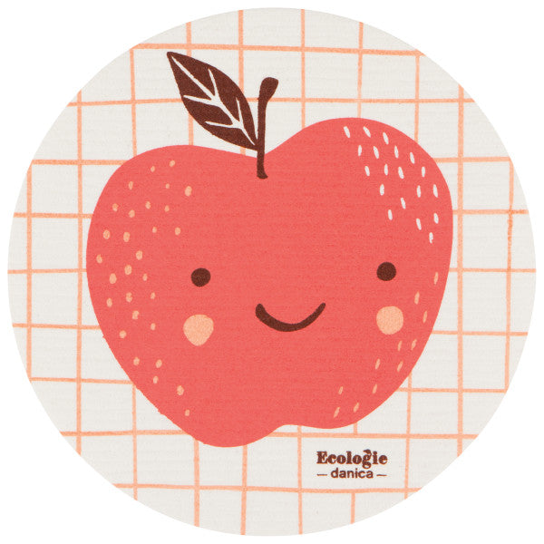 Swedish Dishcloth - Fruit Face Apple