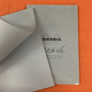 Rhodia Notepad Stapled PAScribe Lined - Grey