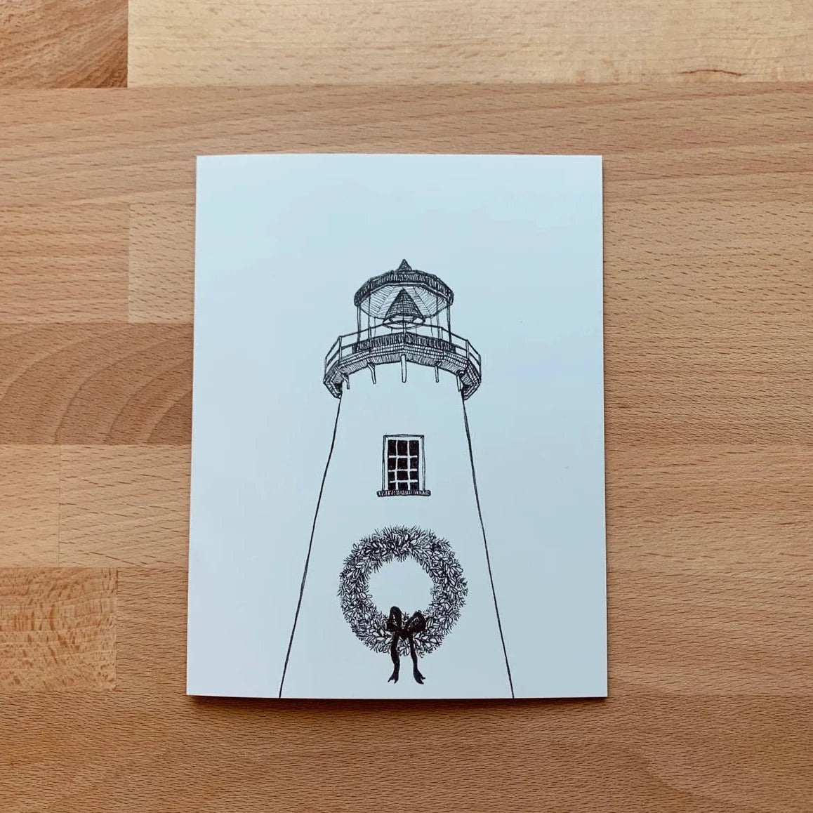 SVC Studios Greeting Card - Lighthouse With Wreath